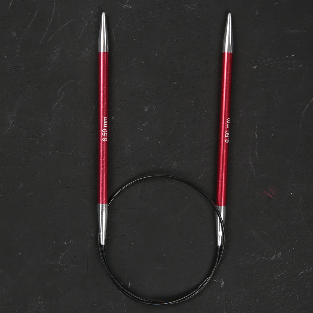 KnitPro Zing 6.5 Mm 60 Cm Metal Circular Needles, - 47104