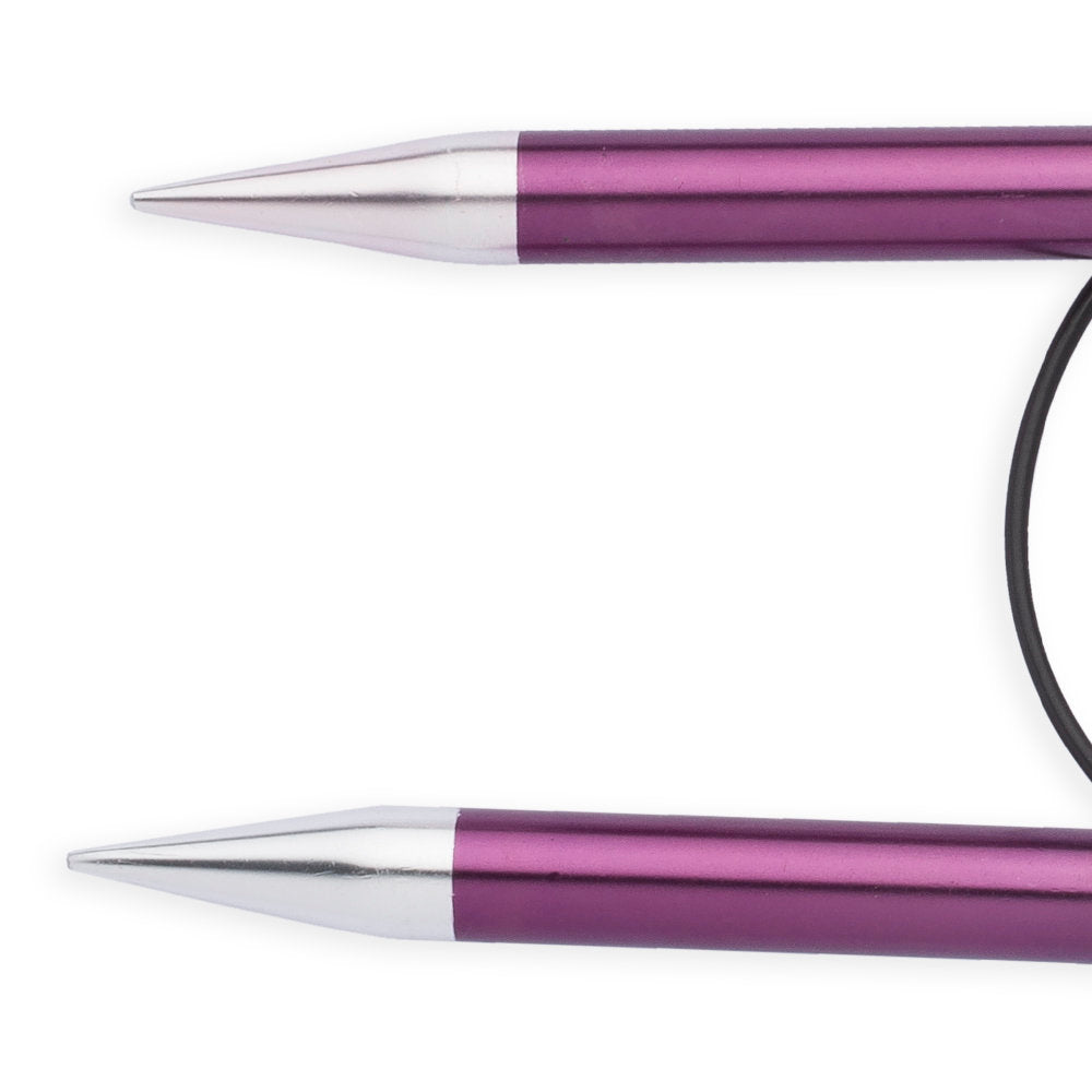 KnitPro Zing 12 mm 60 cm Metal Circular Needle, Purple Velvet - 47109