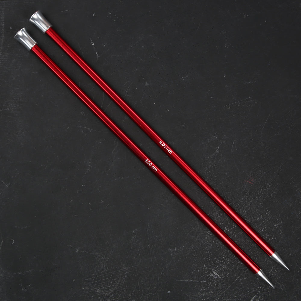 KnitPro Zing 9 mm 35 cm Metal Knitting Needles, - 47307