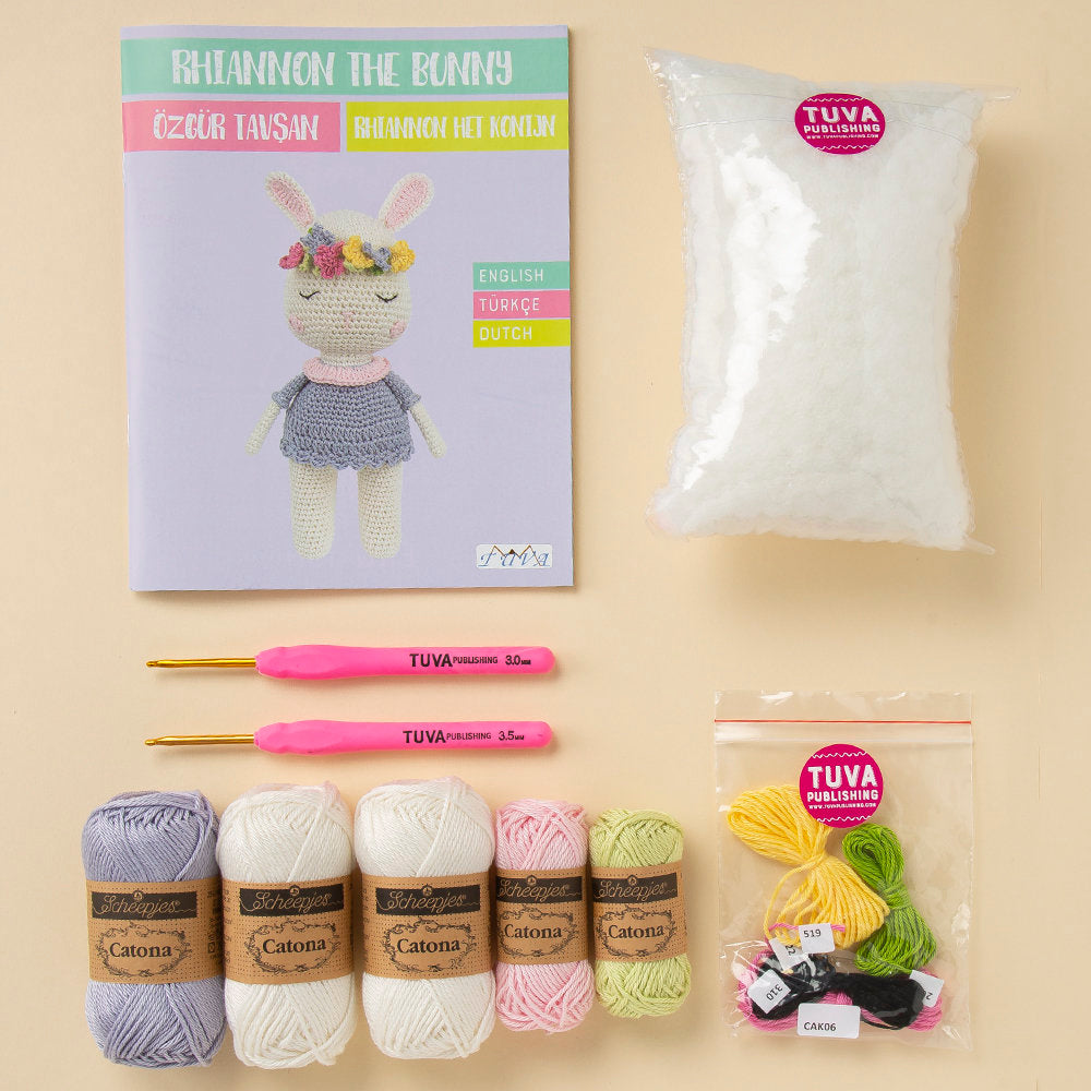 Tuva Crochet Amigurumi Kit, Rhiannon the Bunny - CAK06