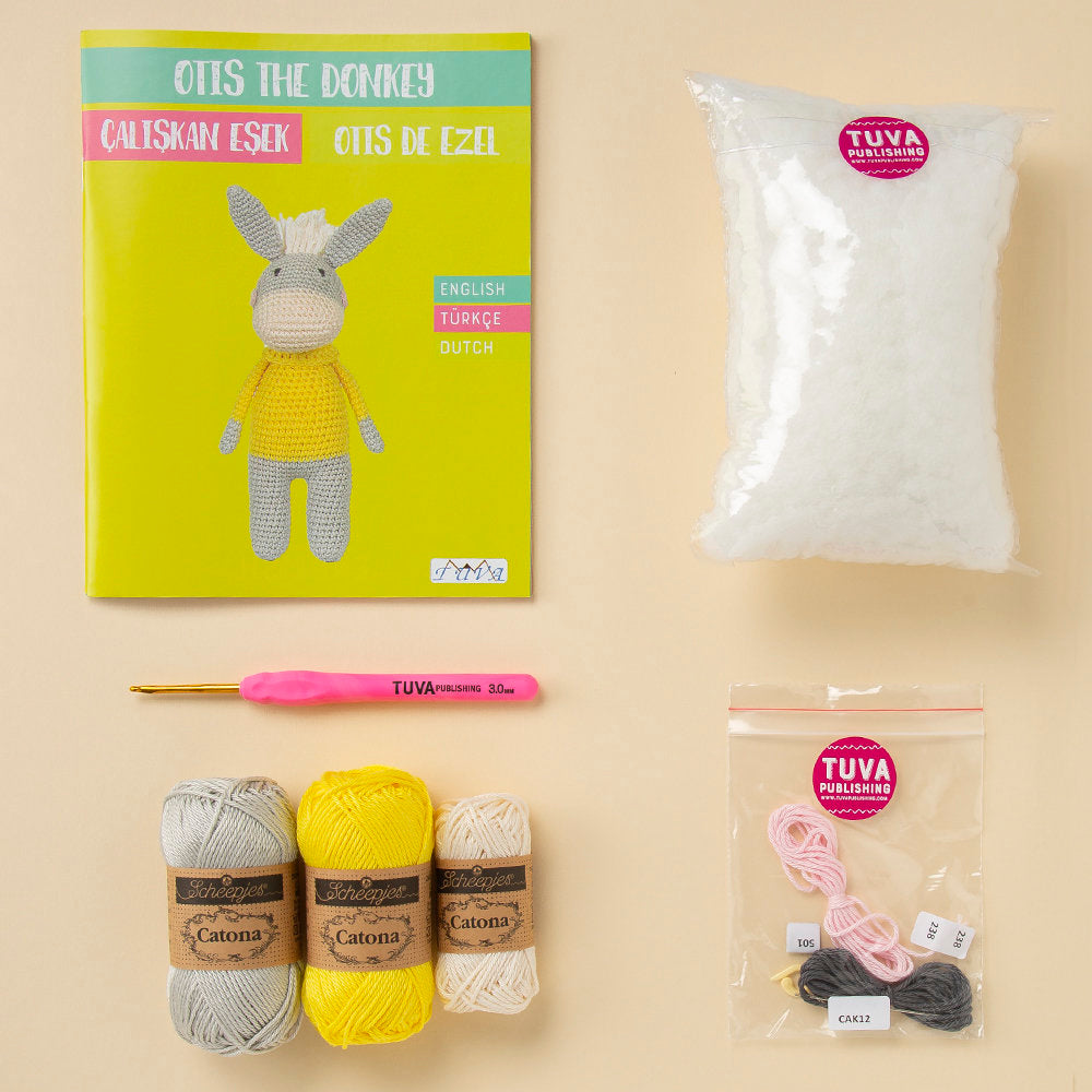 Tuva Crochet Amigurumi Kit, Otis the Donkey - CAK12