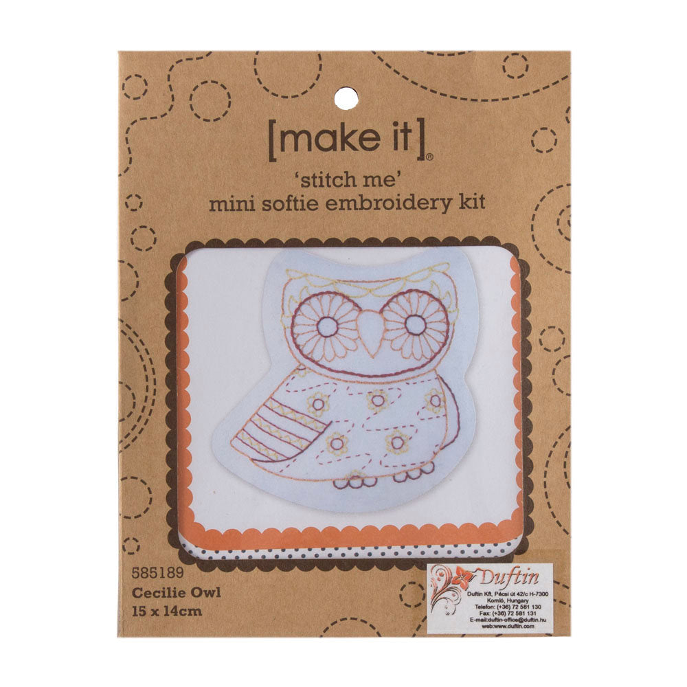 Make it 15x14.5 cm Embroidery Kit, Owl - 585189