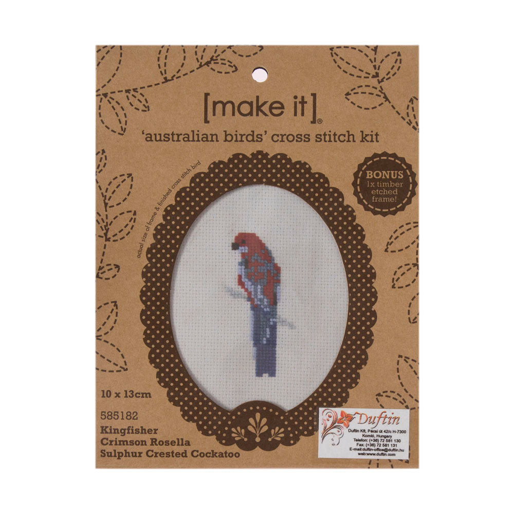 Make it 10x13 cm Parrot Shaped Wooden Cross Stitch Kit - 585182