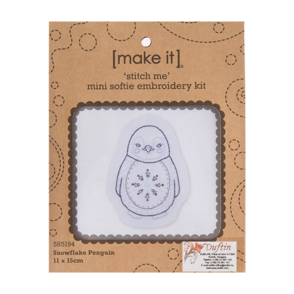 Make it 11x15 cm Embroidery Kit, Penguin - 585194
