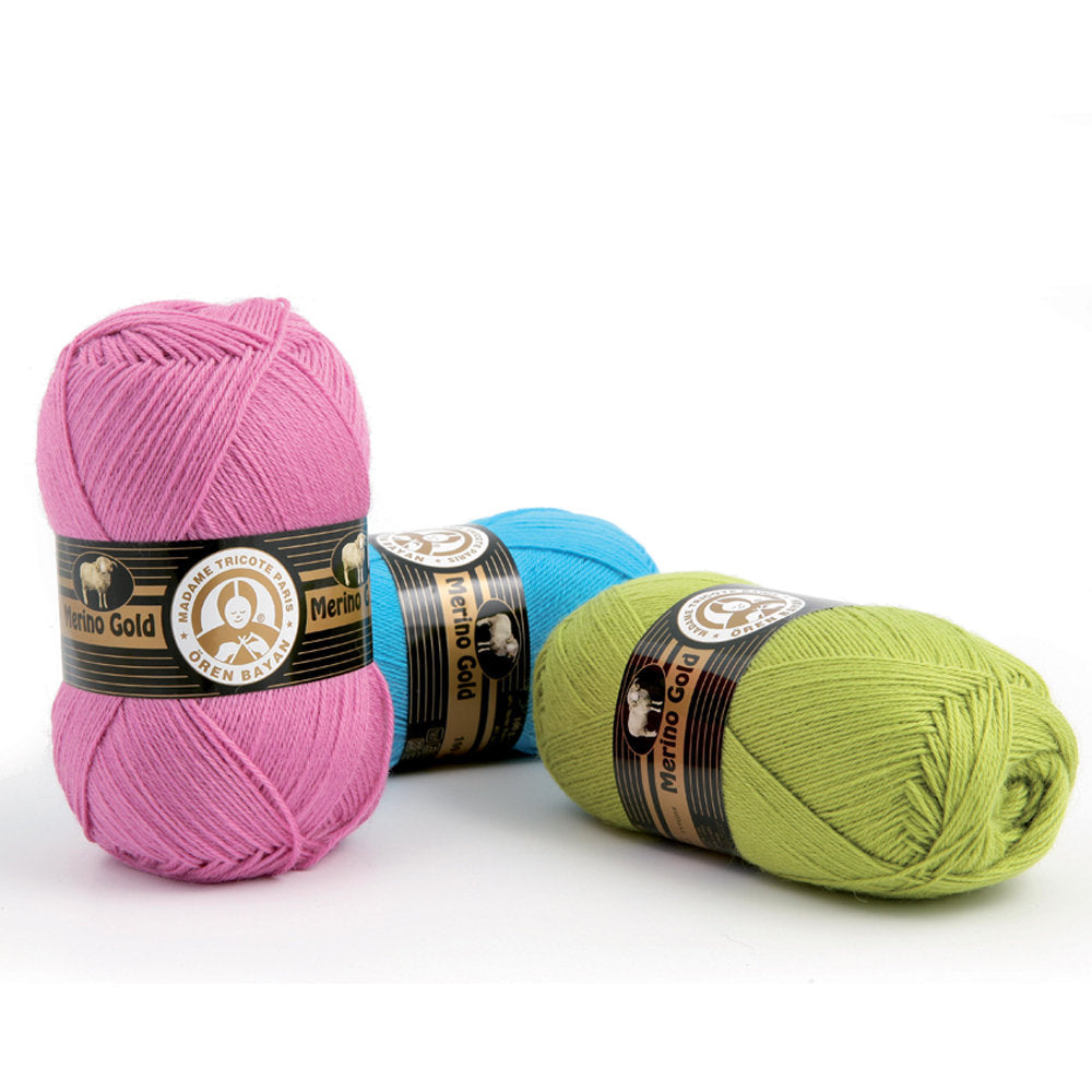 Madame Tricote Paris Merino Gold Knitting Yarn, Beige - 79-1778