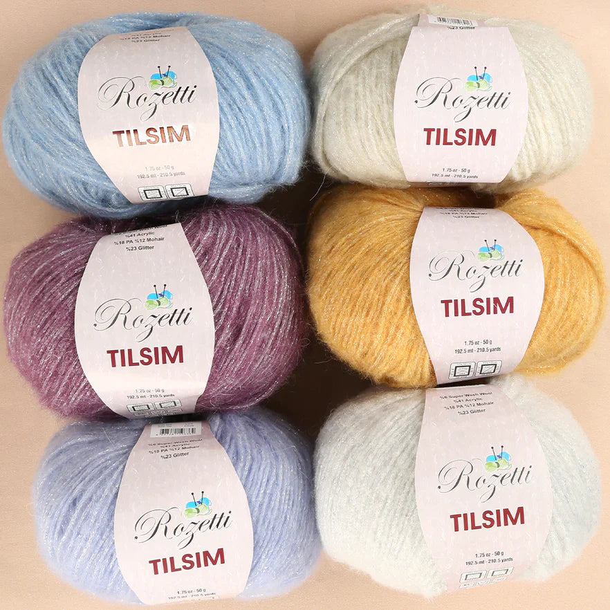 Rozetti Tılsım Glittery Hand Knitting Yarn Beige - 362-03