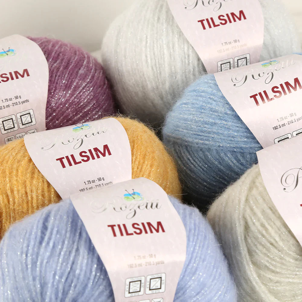 Rozetti Tılsım Glittery Hand Knitting Yarn Beige - 362-03