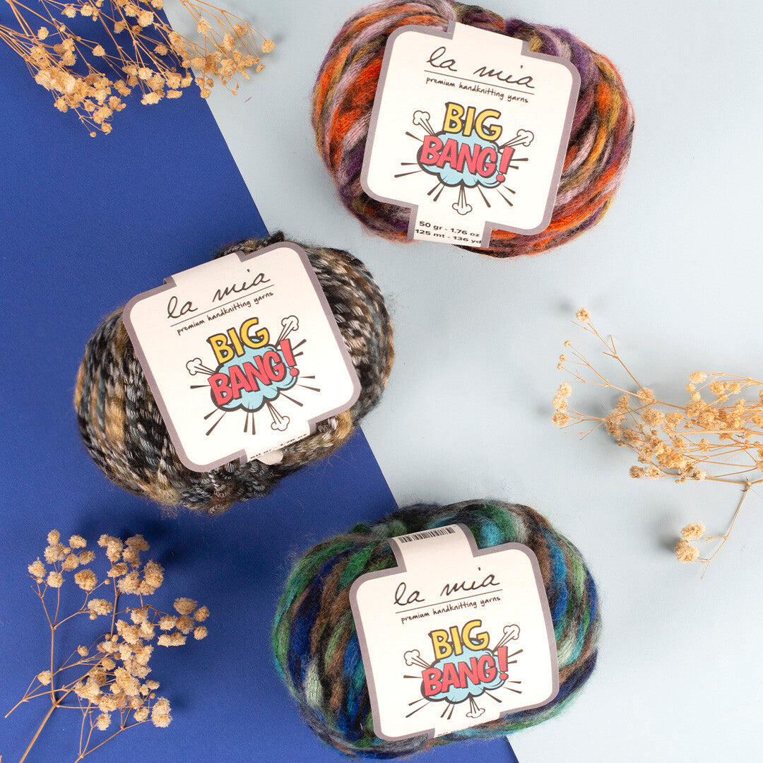 La Mia Big Bang Knitting Yarn, Variegated - LBB02