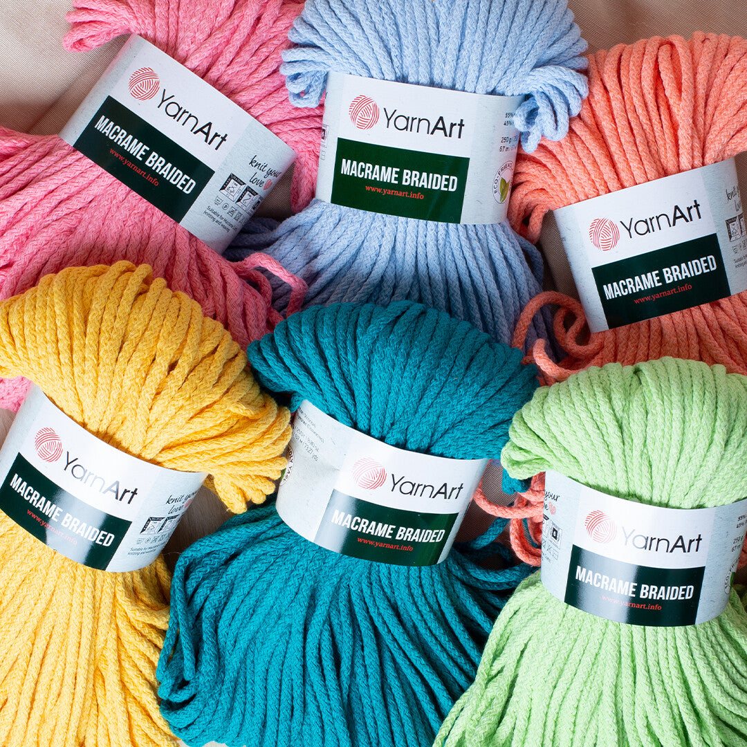 YarnArt Macrame Braided Knitting Yarn, Turquoise -763